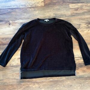 New Directions Dark Sweatshirt with Ribbed Texture